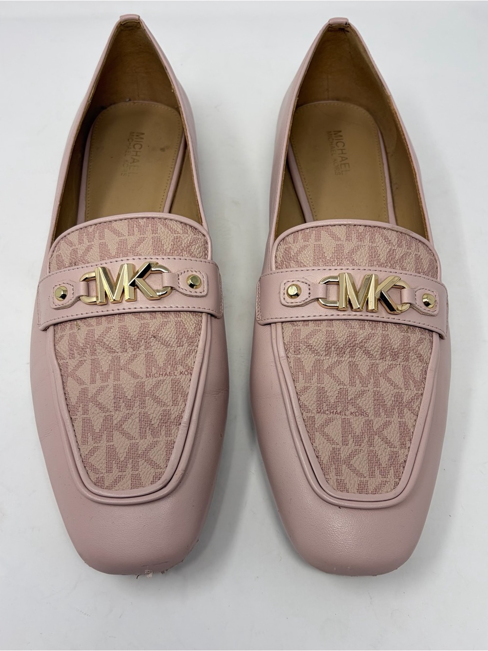 Michael Kors Farrah Loafers Blush Pink MK Logo Slip On Flats Women’s 10 - Picture 5 of 12